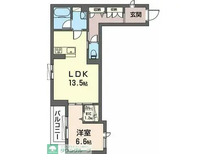 ディグニティー(1LDK/2階)の間取り写真