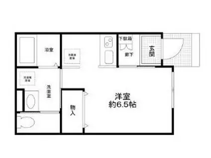 北新宿2-5-33(1K/1階)の間取り写真