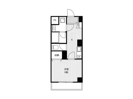 ブライト.V(1K/7階)の間取り写真