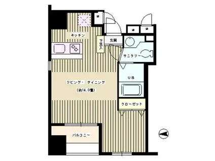 KS麹町(ワンルーム/6階)の間取り写真