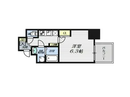 アクアプレイス江戸堀(1K/5階)の間取り写真