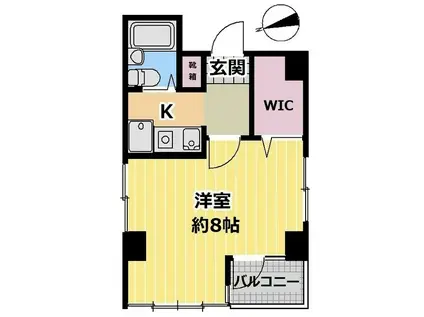 サンリット(1K/4階)の間取り写真