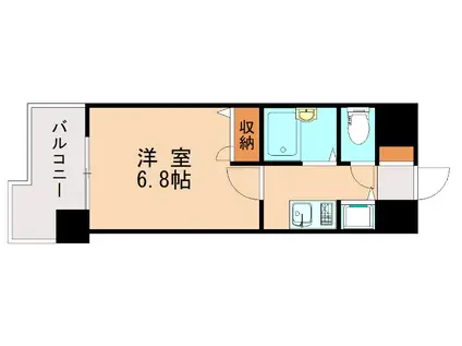 ダイナコートエスタディオ山王公園(1K/12階)の間取り写真