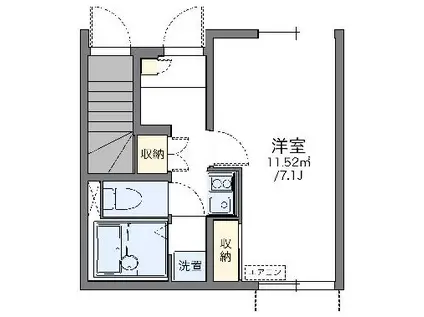 レオネクストホッチポッチ(1K/1階)の間取り写真