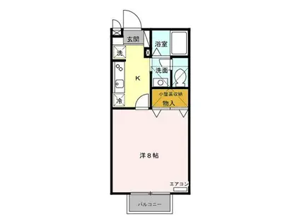 メゾンモナリエ(1K/2階)の間取り写真