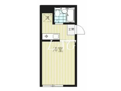 ドミール・ウタ(ワンルーム/2階)の間取り写真