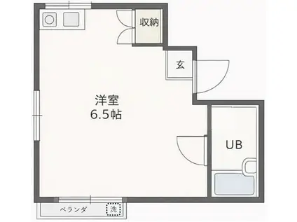 コーポさがの(ワンルーム/1階)の間取り写真