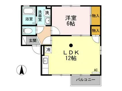 ＪＲ信越本線 見附駅 徒歩32分 2階建 築28年(1LDK/2階)の間取り写真