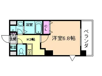 GROOVE川西多田(1K/7階)の間取り写真