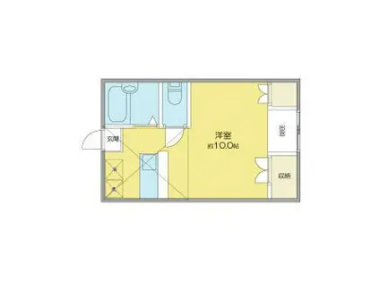 プレジール紫竹山(ワンルーム/2階)の間取り写真