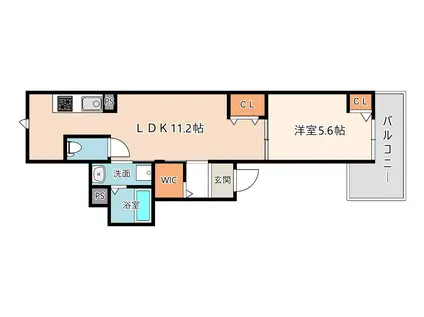 PROFIT(1LDK/2階)の間取り写真