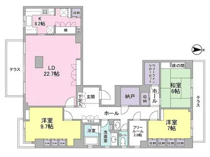アルファステージ西荻窪(3SLDK/1階)の間取り写真