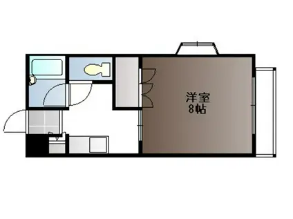 シャトー武本(1K/1階)の間取り写真