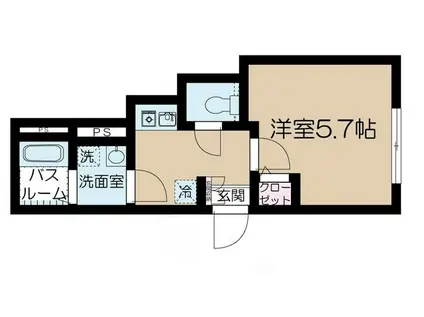 フェリーチェ西荻窪(1K/2階)の間取り写真