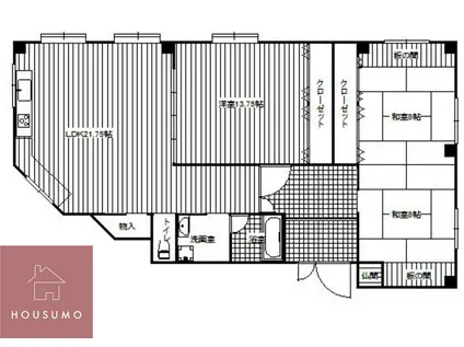 桃山台2丁目オーナールーム(3LDK/3階)の間取り写真