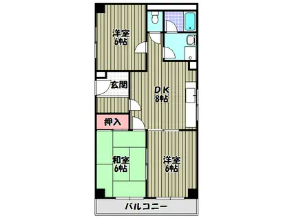 スコルピオ清和(3DK/5階)の間取り写真