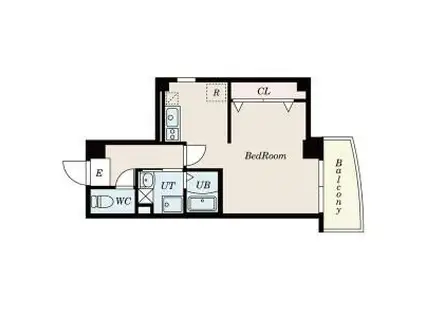 ラフォンテ大国町(1K/6階)の間取り写真