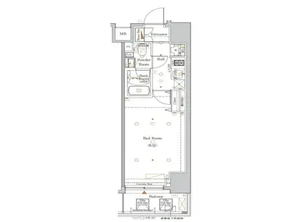 THE LOG日本橋(1K/11階)の間取り写真