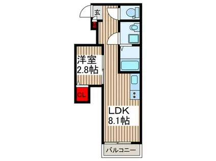 田島5丁目計画(1LDK/2階)の間取り写真