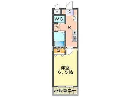 Kビル三河安城本町(1K/3階)の間取り写真