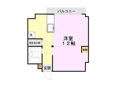 グリーンコーポ三牧(ワンルーム/2階)の間取り写真