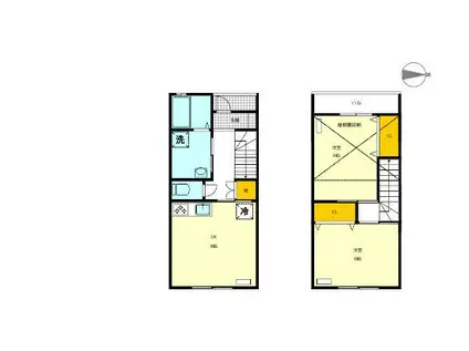 LUMINOUS幸(2DK/1階)の間取り写真