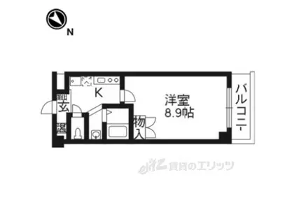 ファミュ白川(1K/3階)の間取り写真