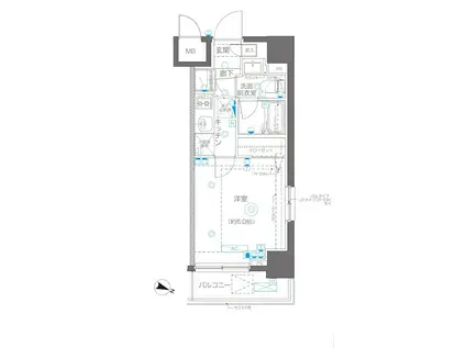 AELL横浜吉野町(1K/2階)の間取り写真