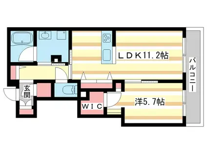 グラン アミューズ(1LDK/2階)の間取り写真