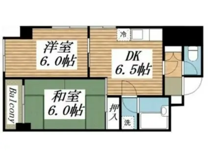 アーバンハウス宮地(2DK/4階)の間取り写真