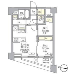 NOGATA RESIDENCE(2LDK/3階)の間取り写真