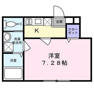 メゾン・ド・アミティ(1K/2階)の間取り写真