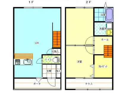 エルウッド20 A棟(2LDK/1階)の間取り写真