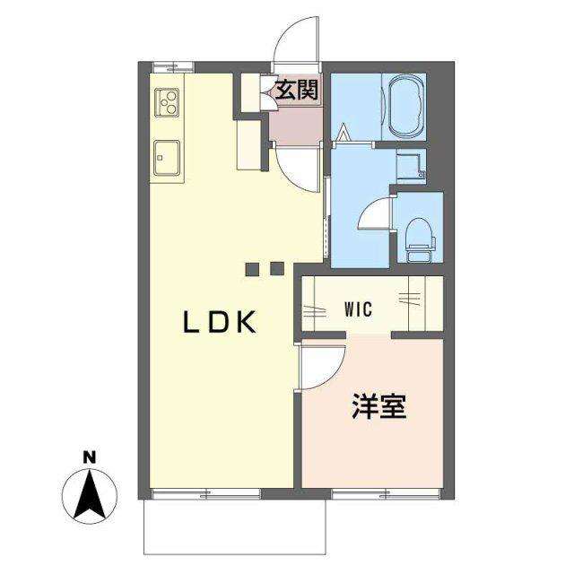 ハリープラザ三陽I棟(1LDK/1階)の間取り写真
