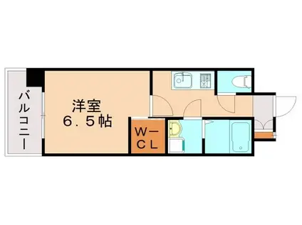 ウェルブライト博多(1K/9階)の間取り写真