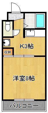 第一サンピア(1K/4階)の間取り写真
