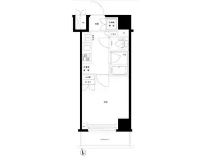 ルーブル高津(1K/4階)の間取り写真