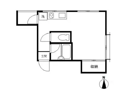 西原水垣ビル(ワンルーム/3階)の間取り写真