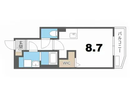 アルファスクエアひばりが丘(1K/4階)の間取り写真