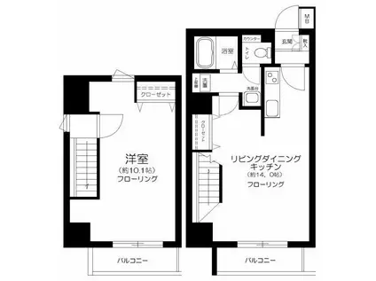 パークサイド東陽(1LDK/7階)の間取り写真