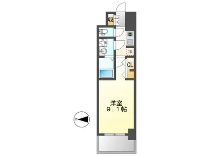 S-RESIDENCE鶴舞II(1K/15階)の間取り写真