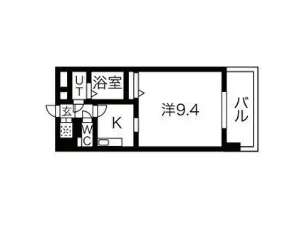 SEALS(1K/9階)の間取り写真