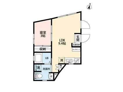 パークフロント小山台(1LDK/2階)の間取り写真