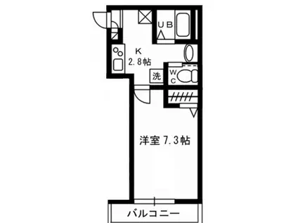 ヴィラアイビー(1K/2階)の間取り写真