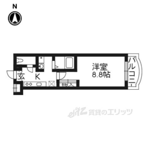 YSM21(1K/6階)の間取り写真