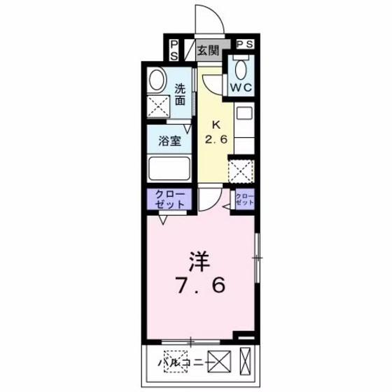 YSアビタシオン青柳(1K/3階)の間取り写真