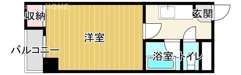 ライフステージ桜ノ宮(1K/3階)の間取り写真