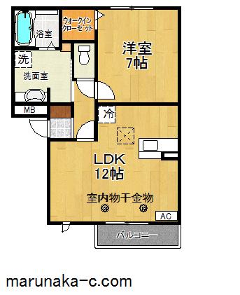 ディアマンテ(1LDK/2階)の間取り写真