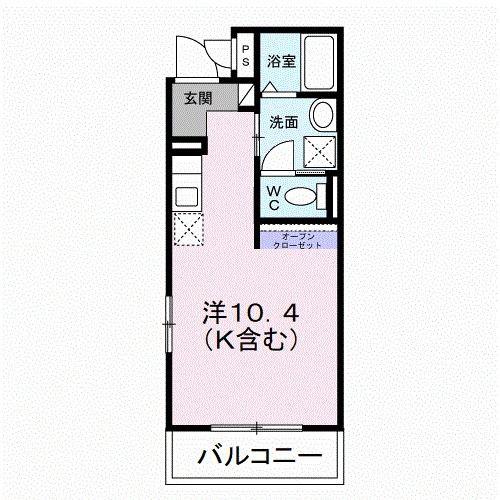 ティアラ ハピネス(ワンルーム/1階)の間取り写真