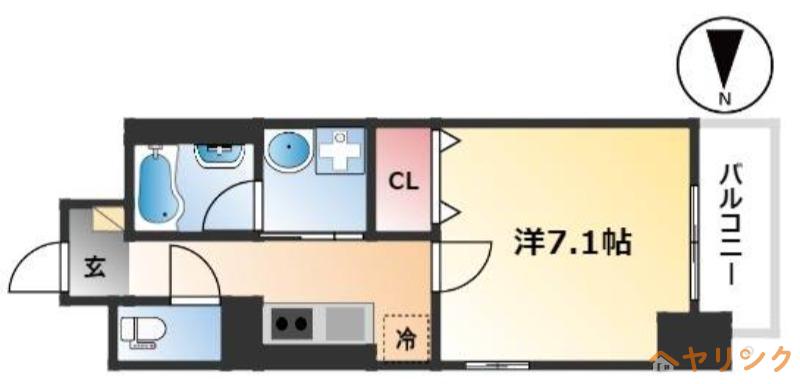 サクシード大曽根(1K/2階)の間取り写真